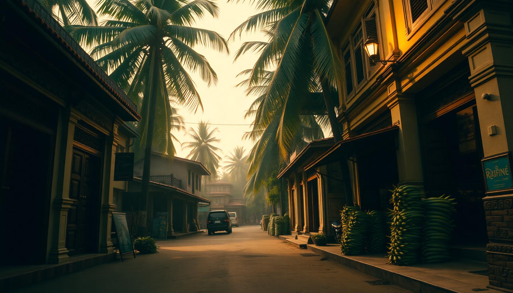 A Nagercoil street at dawn